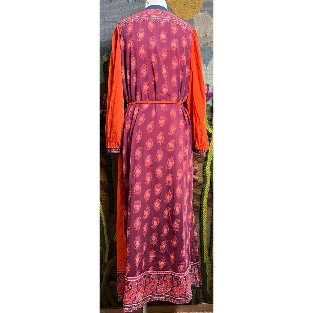 Sundance Paisley Colorblocked Maxi Dress L - Picture 13 of 14